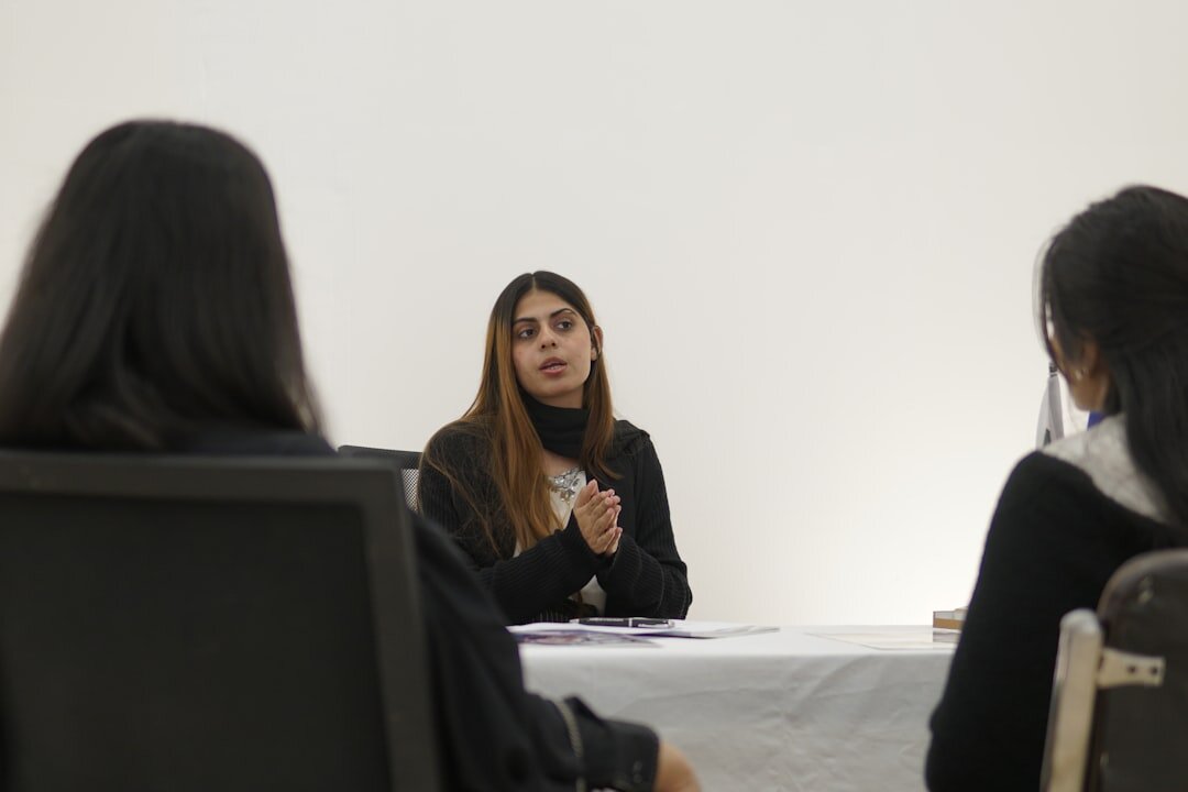 confident person speaking to group