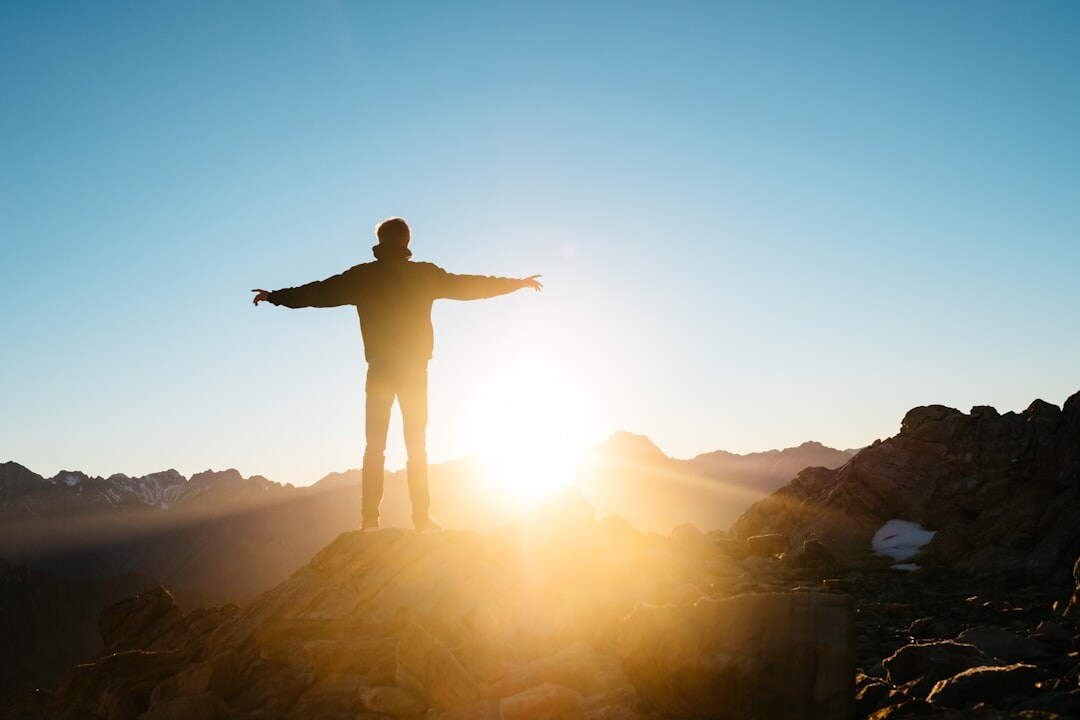 person reflecting on success