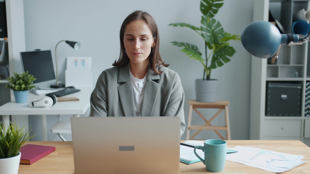confident woman in professional setting